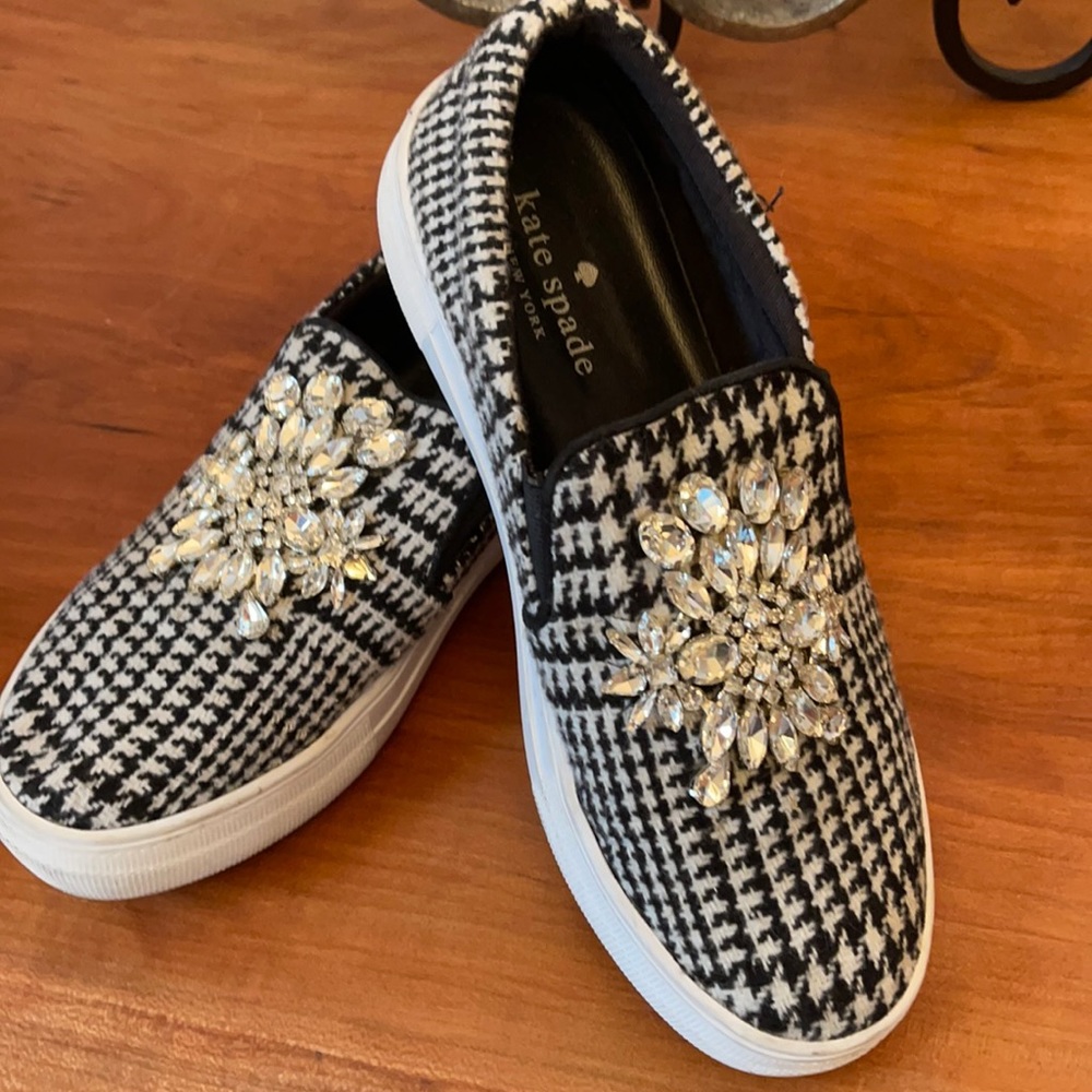♠️ checkered rhinestone espadrilles